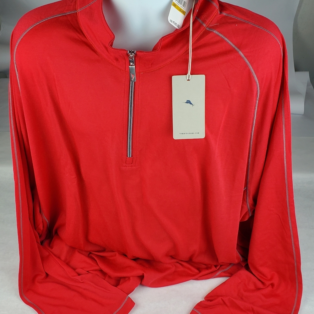 Tommy Bahama Mens Goal Keeper 1/2 zip pullover